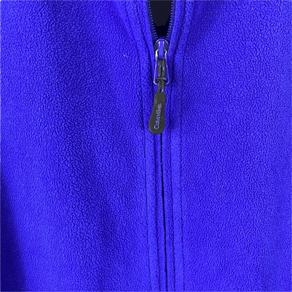 Calvin Klein Purple fleece Cute Warm vest zipped sleeveless jacket women Small - Picture 5 of 9